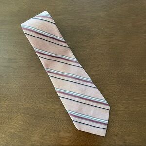 Men’s Gian Paolo Tie Pink Diagonal Stripes Made in Italy